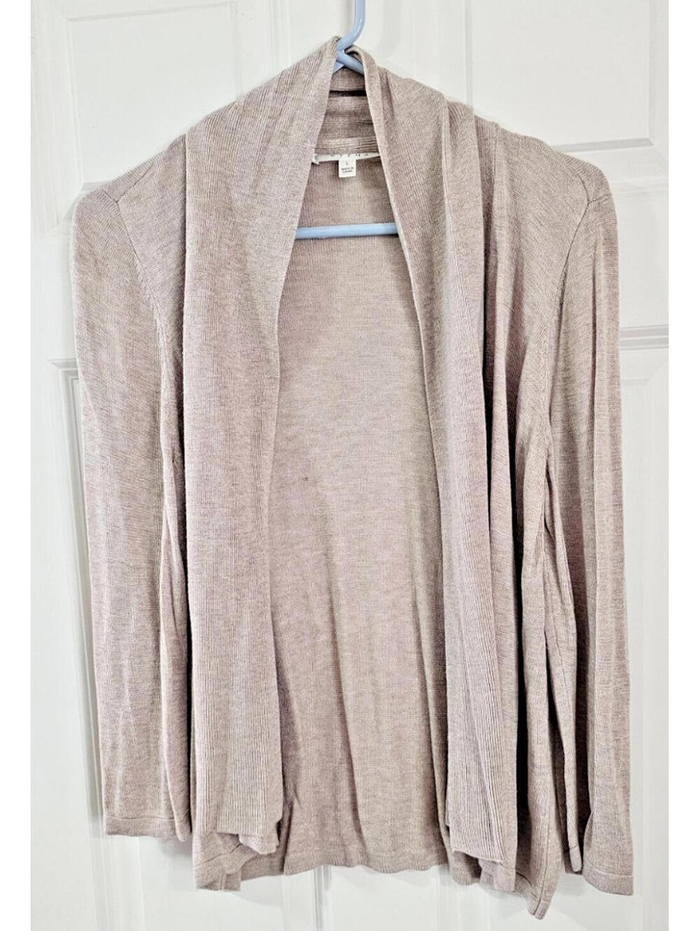 Cyrus Women's Beige Open Front Cardigan Size L